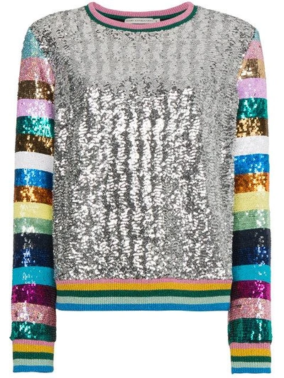Shop Mary Katrantzou Magpie Sequin Embellished Top - Multicolour