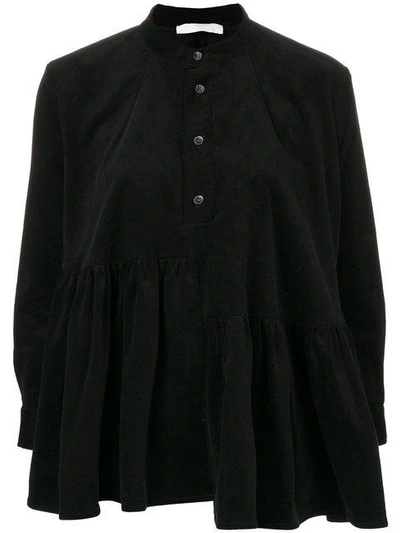 Shop Peter Jensen Corduroy Frill Smock Blouse