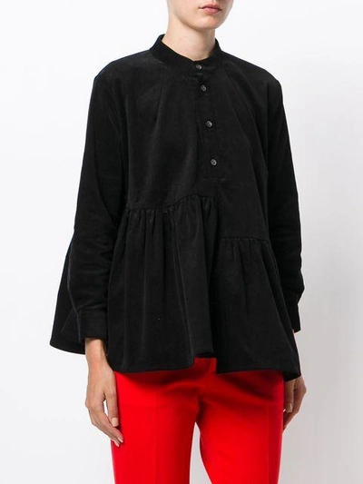 Shop Peter Jensen Corduroy Frill Smock Blouse