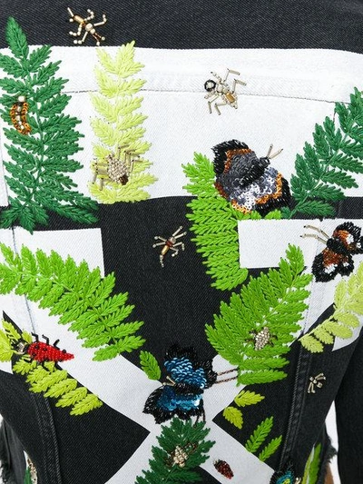 Shop Off-white Embroidered Detail Denim Jacket