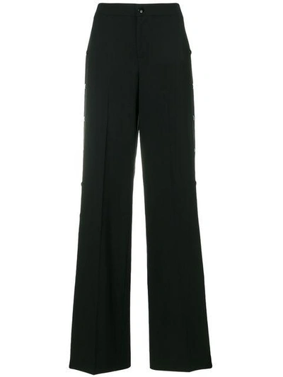 Shop Red Valentino Side Stud Trousers In Black