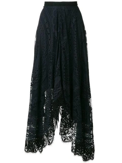 Shop Chloé Lace Maxi Skirt - Black