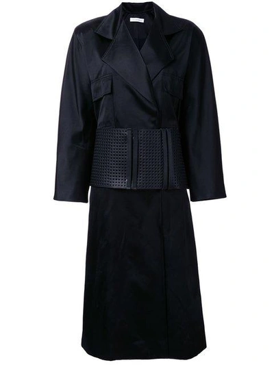 Shop Jw Anderson Double Breasted Dress Coat - Black