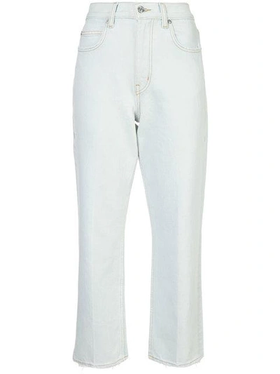 Shop Proenza Schouler Pswl Cropped Straight Jeans In Neutrals