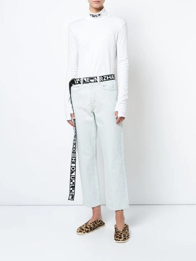 Shop Proenza Schouler Pswl Cropped Straight Jeans In Neutrals