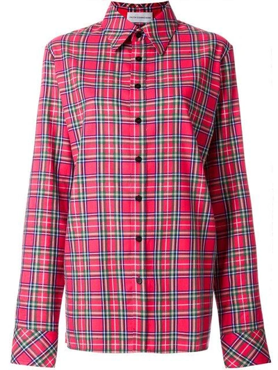 Shop Faith Connexion Oversized Checked Shirt - Red