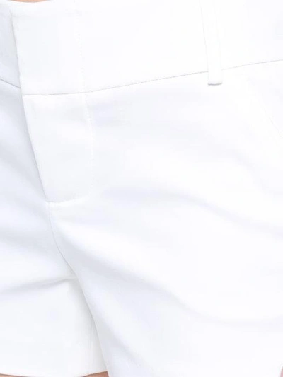 Alice And Olivia Cady Cotton Blend Shorts In White