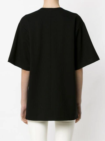Shop Gloria Coelho Bell Sleeves Blouse In Black