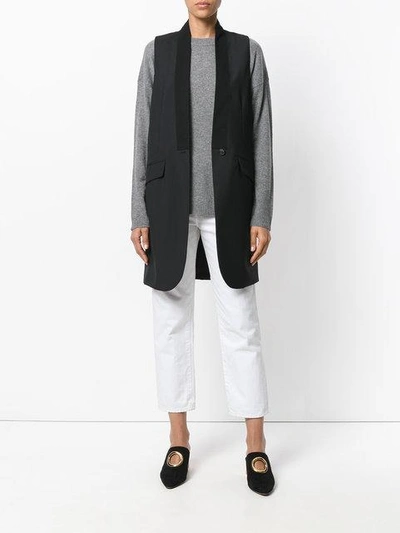 Shop Equipment Cashmere Plain Sweater In Grey
