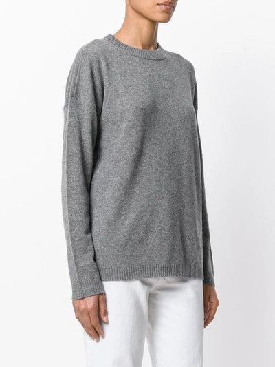 Shop Equipment Cashmere Plain Sweater In Grey