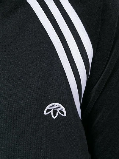 Shop Adidas Originals By Alexander Wang Contrasting Panel Logo Jacket - Black