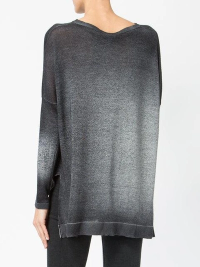 Shop Avant Toi Washed Effect Knitted Top In Grey