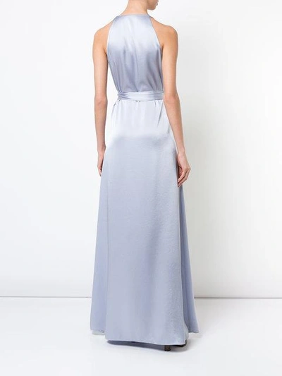 Shop Diane Von Furstenberg Dvf  Floor-length Wrap Dress - Blue