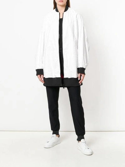 Shop Y-3 Reversible Oversize Bomber Jacket - White