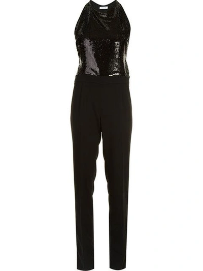 Shop Mugler Sequinned Straight-leg Jumpsuit In Black