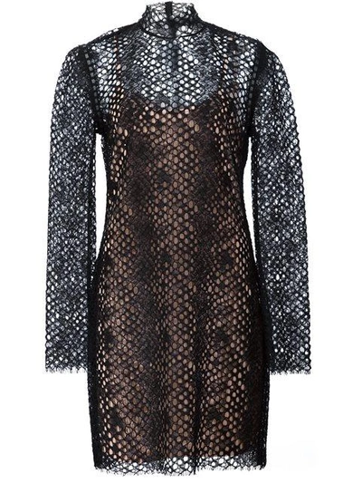 Shop Alexander Wang Lace Mini Dress - Black