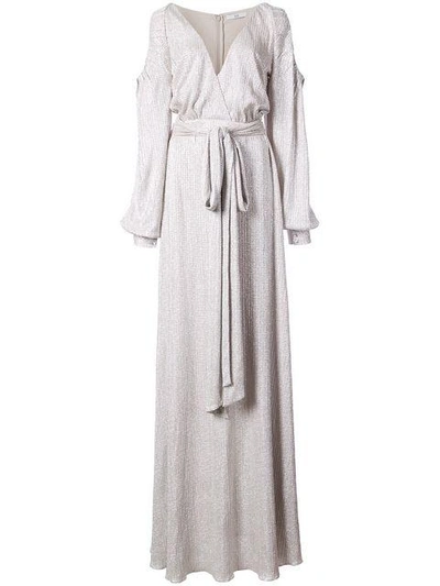 Shop Zac Zac Posen Jeanne Tie-waist Gown - White