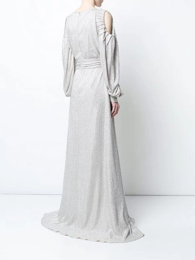 Shop Zac Zac Posen Jeanne Tie-waist Gown - White