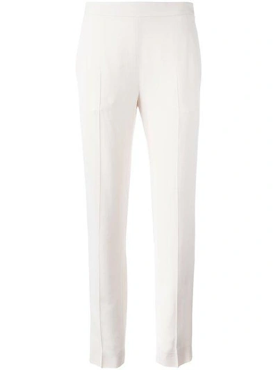 Shop Chloé Slim Fit Trousers In Neutrals