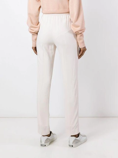 Shop Chloé Slim Fit Trousers In Neutrals