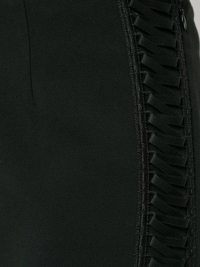 Shop Jonathan Simkhai Lace-up Cropped Pants In Black