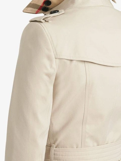 Shop Burberry The Chelsea – Mid-length Trench Coat - Neutrals