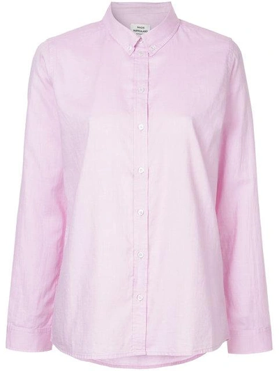 Shop Mads N0rgaard Selma Oxford Shirt In Pink