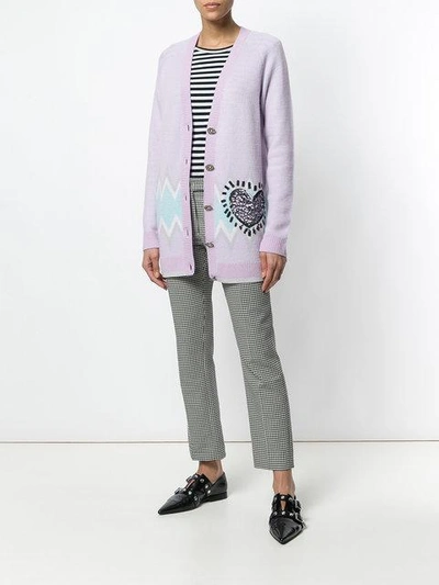 Shop Coach X Keith Haring Cardigan In Pink