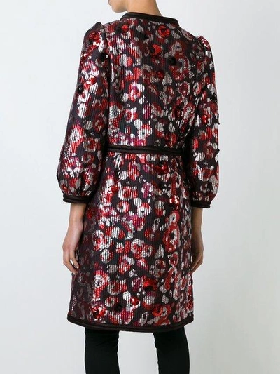 Warped Flower sequin coat