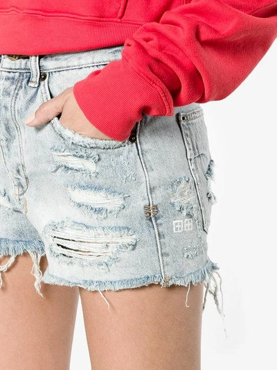 Shop Ksubi Tongue N Cheek High Rise Denim Shorts