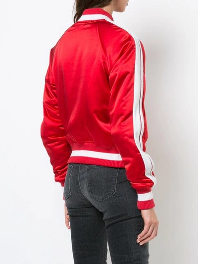 Shop Amiri Reversible Bomber Jacket In Red Blk