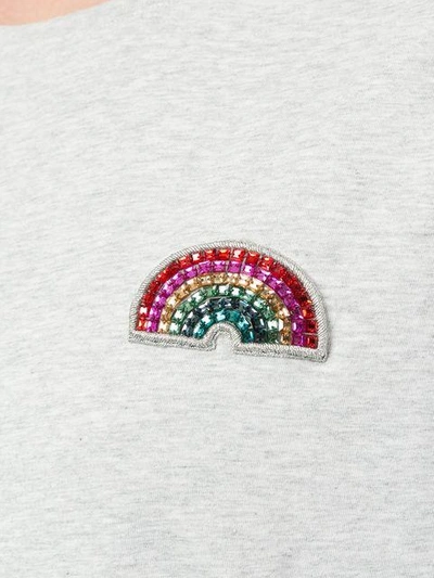 Shop Anya Hindmarch Diamante Rainbow T In Grey