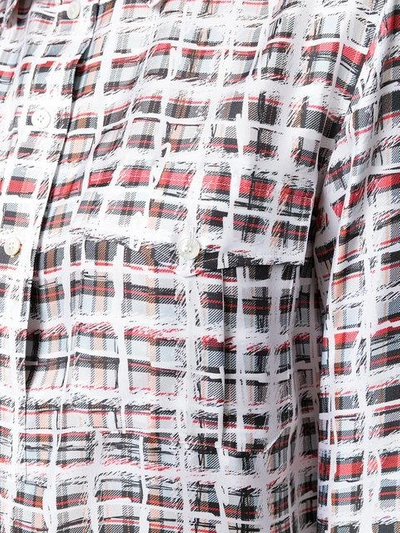 Shop Burberry Scribble Check Shirt In White