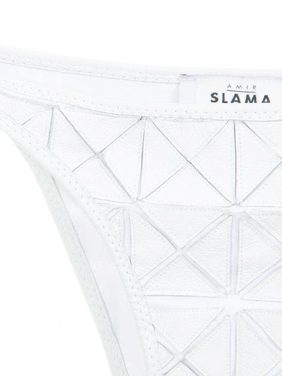 Shop Amir Slama Patchwork Bikini Set - White