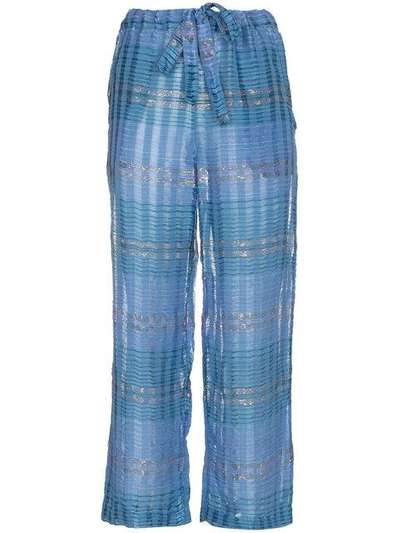Shop A Peace Treaty Arima Cropped Trousers - Blue