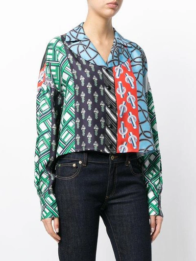 Shop Carven Patchwork Print Shirt