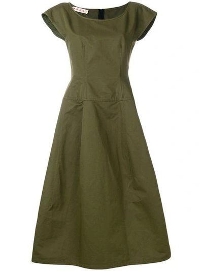Leaf midi dress