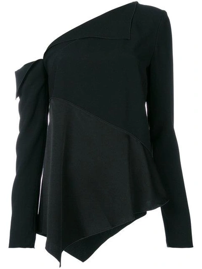Shop Proenza Schouler Open Shoulder Blouse In Black
