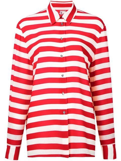 Shop Antonio Marras Striped Shirt In White