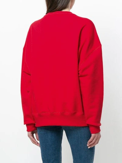 Shop Alexander Mcqueen Skull Print Sweatshirt - Red