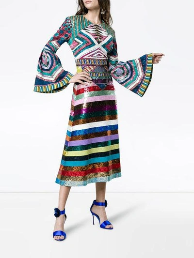 Shop Mary Katrantzou Lark Sequin Embellished Dress