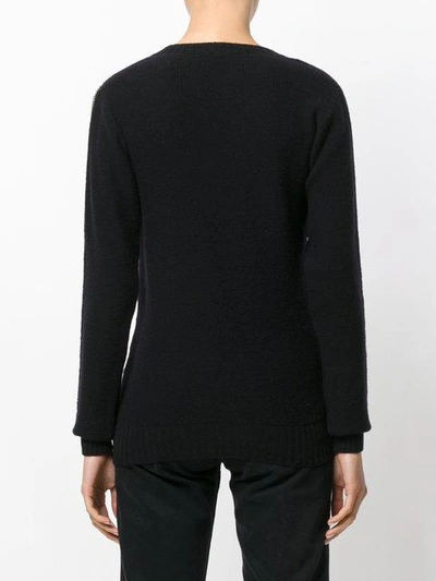 Shop Jo No Fui V-neck Pullover In Black