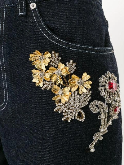 embroidered boyfriend jeans