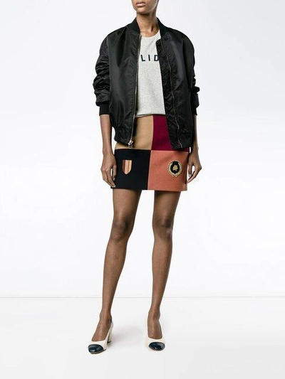 Shop Stella Mccartney 'moana' Melton Mini Skirt - Multicolour
