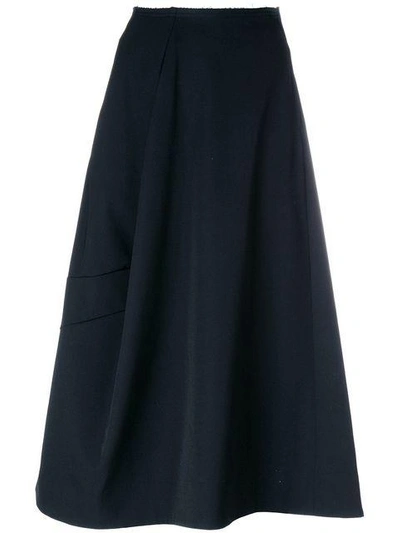 Shop Comme Des Garçons Asymmetric Midi Skirt