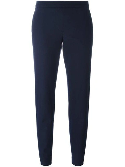 Shop Theory Cropped Flared Trousers In Blue