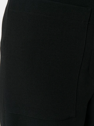 Shop Sara Lanzi Cropped Track Pants - Black
