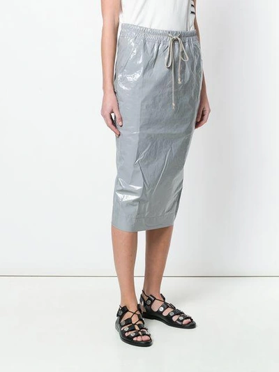 Shop Rick Owens Drkshdw Creased Fitted Skirt