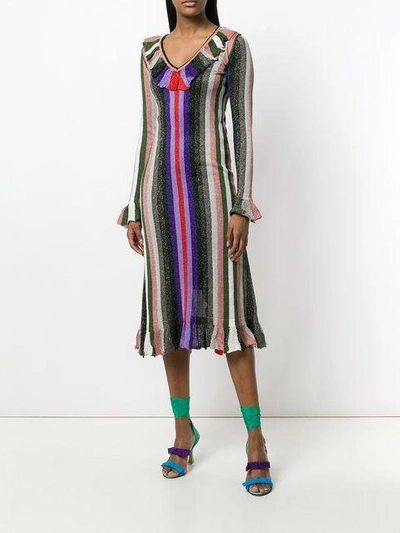 Shop Marco De Vincenzo Striped Dress - Multicolour