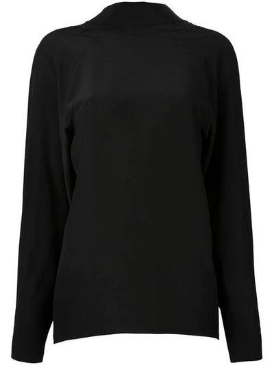 Shop Maison Margiela Draped Back Blouse - Black